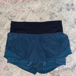 Lululemon teal running shorts